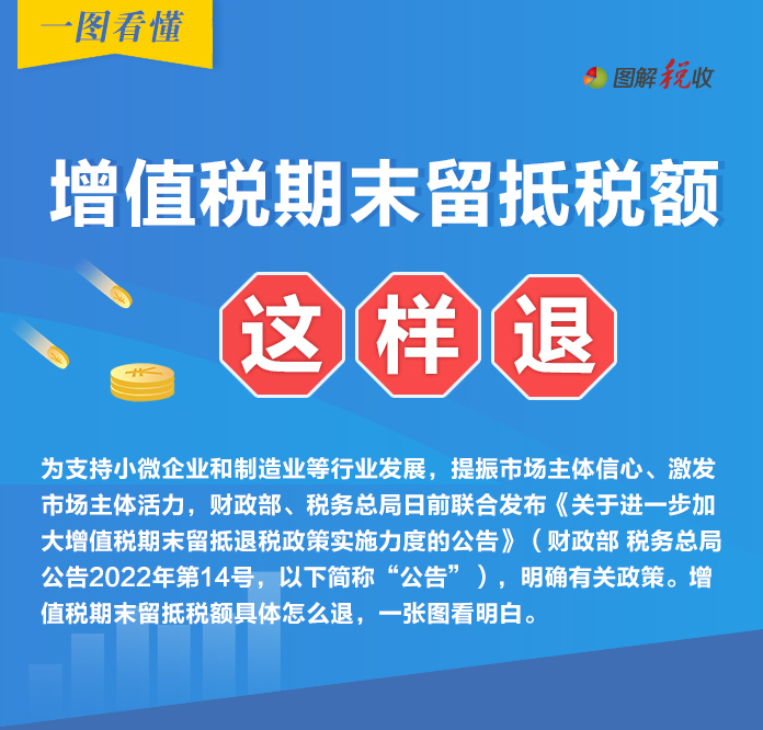 一图看懂：增值税期末留抵税额这样退